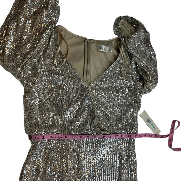 Eliza J Silver Sequined Dress - Picture 11 of 15